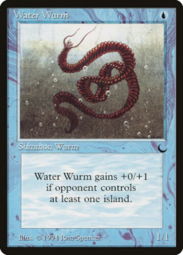 Water Wurm ~ Lightly Played The Dark MTG Magic UltimateMTG Blue Card - Image 1 of 1