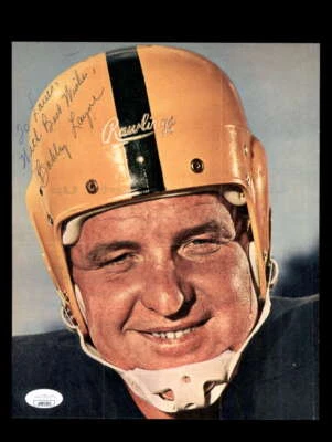 Foto firmada autógrafa 8x10 de Bobby Layne certificado de autenticidad JSA Foto 1 de 3