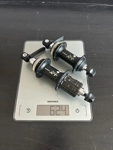 Shimano XT FH-M775/HB-M775 Hubs set QR x 135/100 Center Lock HG10/11s Black 32H - Picture 1 of 7