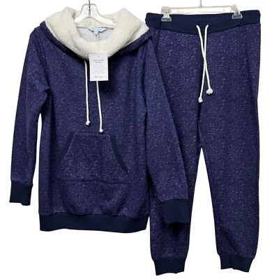 Pajamagram Sherpa Capucha Cuello Polar Sudadera con Capucha y Jogger Traje Conjunto de Pista Púrpura M Nuevo con Etiquetas Foto 1 de 4
