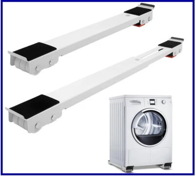 Base Supporto Carrello per Lavatrice Asciugatrice Sposta Mobili ruote freno - Immagine 1 di 4