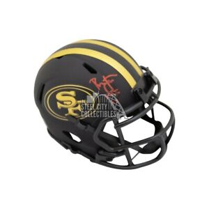 Ronnie Lott HOF 00 Autographed 49ers Eclipse Mini Football Helmet - BAS COA