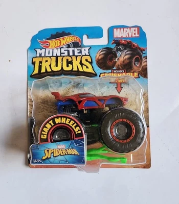 Новый Hot Wheels Monster Truck Spiderman гигантские колеса 36/75 раздавливаемые - Изображение 1 из 4