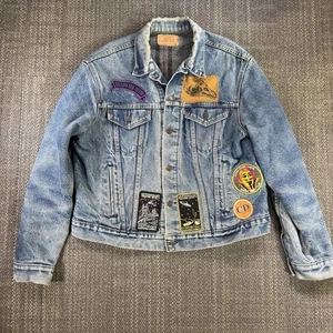 Vintage 80s Levis 71506-0317 Blanket Lined Trucker Jacket 48L USA Reworked Halloween - Bild 1 von 24