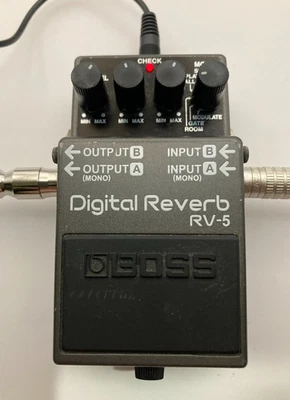 Boss RV-5 Digital Reverb Guitar Effect Pedal Tested Working USED from JAPAN - Image 1 of 4