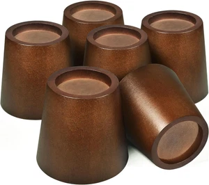 Wooden Bed Risers 3 Inch Round Furniture Risers Set of 6, Heavy Duty Wood Bed Li - Picture 1 of 12