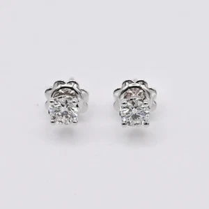 Solitär Ohrstecker von Rüschenbeck in 18 KT. Weißgold mit 0,60 ct. Diamanten - Bild 1 von 7