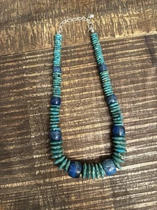 VTG Jay King Desert Rose Trading Sterling, Turquoise  Necklace   - Picture 1 of 4