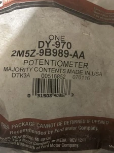 Genuine Motorcraft Throttle Position Sensor  DY-970 New Old Stock - Picture 1 of 3