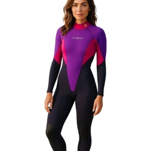 Women's Aqua Lung Wetsuit Size 10 Medium Black Purple Pink Dive SCUBA Snorkel - Imagen 1 de 9