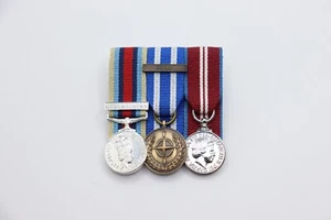 OSM Afghanistan, NATO ISAF And Diamond Jubilee Mounted Miniature Medals - Picture 1 of 1