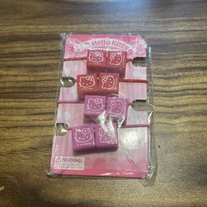 NEW Vintage Hello Kitty Cube Hair Accessories Ties Pink & Red Sanrio 2005 NOS - Picture 1 of 3