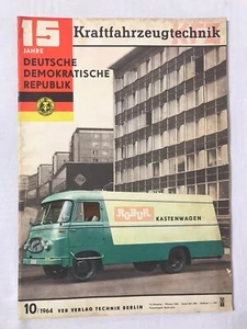 Kraftfahrzeugtechnik KFT 10/1964 Robur Barkas B 1000 Skoda 1000 MB DDR Geschenk - Bild 1 von 9