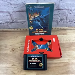 F-15 Strike Eagle II 2 (Sega Genesis, 1993) Complete w/ Manual CIB Authentic - Picture 1 of 11