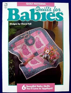Sew Baby Crib Quilts Bibs Bags Pillows Pattern Leaflet Quilting Sewing Applique - Picture 1 of 2