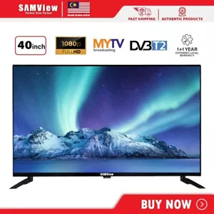 SAMVIEW 40 inch Digital LED TV FHD 1080P MYTV DVB-T2 with HDMI and USB port - Picture 1 of 8