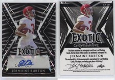 2023 Leaf Exotic Zebra Crystal /9 Jermaine Burton #BA-JB1 Auto