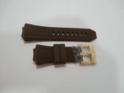 TechnoMarine Correa de Reloj de Silicona Marrón 29mm Exterior x 17mm x 23mm Hebilla Tono Dorado Foto 1 de 4