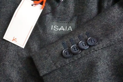 Chaqueta Abrigo Deportivo Isaia Marrón Azul Mezcla Lana Moteada 40R Etiquetas NUEVAS  Foto 1 de 4