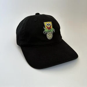 Spongebob Squarepants Nickelodeon Dad Hat Pineapple Adjustable Strap Back Black - Picture 1 of 10