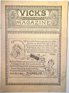 VICK'S Illustrated Monthly Magazine Rochester New York 1896 November Vol 20 No 1 - Bild 1 von 4