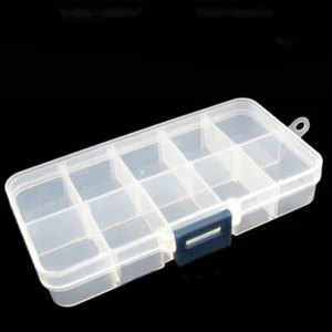 10 Compartment Adjustable Storage Box Bead Jewelry Organizer Case Container Box - Picture 1 of 13