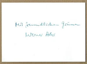 Werner Arber, winner Nobel prize for medicine. Original autograph card - Picture 1 of 1