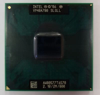 Intel Core 2 Duo Laptop CPU Processor T6570 2.10 GHz 2M Cache 800MHz FSB SLGLL - Image 1 of 2