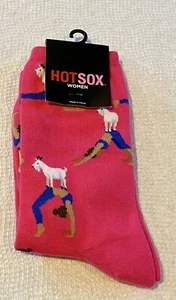 Calcetines para mujer HOT SOX GOAT YOGA talla 9-11 MAGENTA algodón elástico nuevos con etiquetas - Imagen 1 de 5