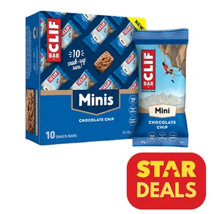 Clif Mini Choc Chip Snack Bars | 10 x 28g Snack Bars | best before 20/07/25 - Picture 1 of 5