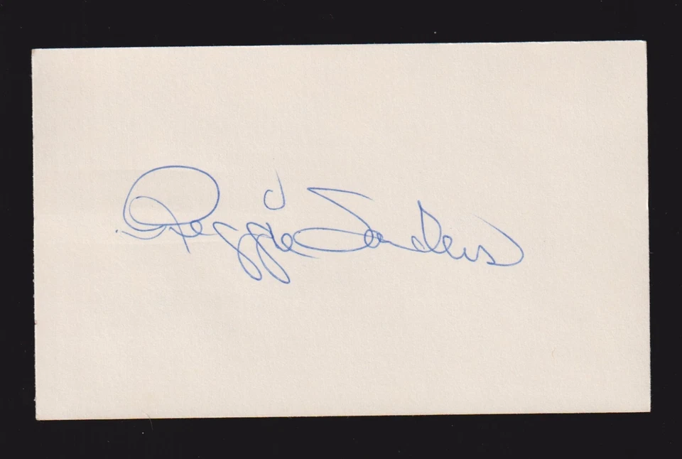 Reggie Sanders ( 1B Debut 1974 ) TIGERS  SIGNED AUTOGRAPH AUTO 3x5 INDEX COA - Image 1 of 1