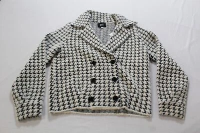 Kut From The Kloth Women's Houndstooth Check Jacket NC3 White/Black Medium NWT - Image 1 of 3