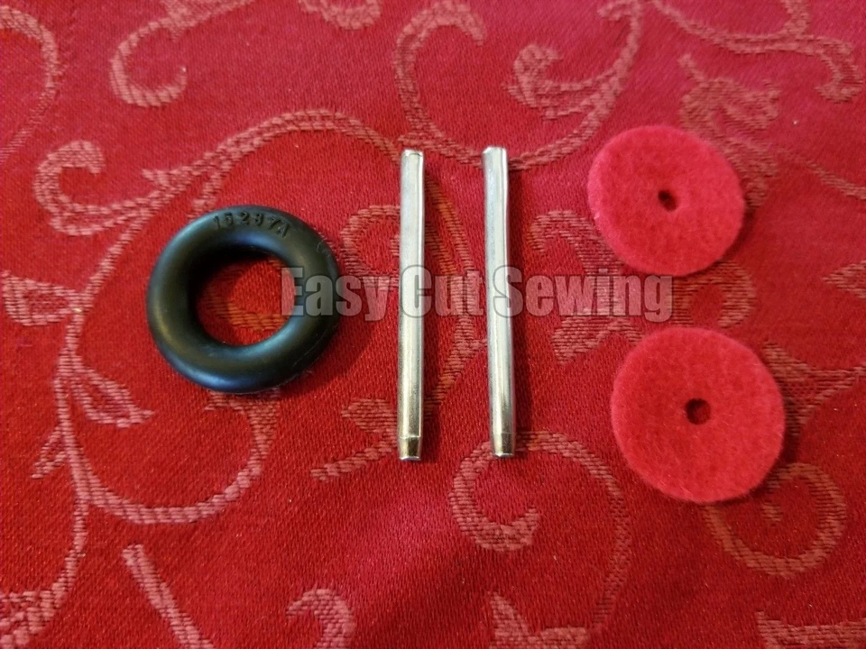 SEW MATE Metal Spool Pin Kit, Bobbin Tire, Red Felt Singer 15,15-90, 27,28,66,99,206,306W