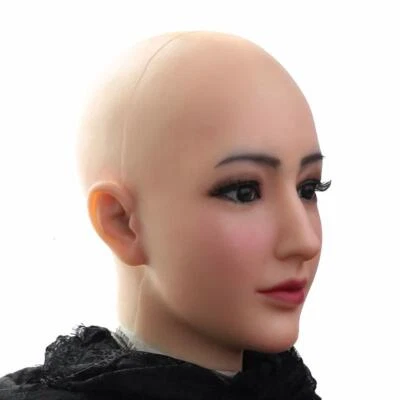Anzi Crossdresser Realistic Silicone Female Head Mask Face Props For Cosplay - Bild 1 von 4