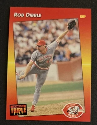 Tarjeta de béisbol Donruss Triple Play Rob Dibble 1992 #257 Reds Pitcher en muy buen estado buen estado Foto 1 de 2