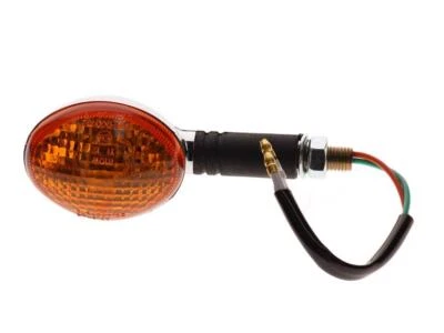 HIGHWAY HAWK Mini-Blinker oval M10 12V/10W chrom/orange 50x43mm - Bild 1 von 4