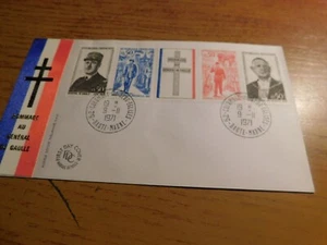 Envelope FDC France tribute to General de Gaulle 1971 colombey les deux churches - Picture 1 of 1