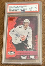2020-21 SKYBOX METAL UNIVERSE PRECIOUS GEMS PMG RED CONNOR McDAVID /100 PSA 6