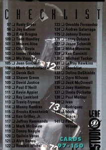 1996 Studio #132 Checklist: 97-150 and Inserts - Picture 1 of 2
