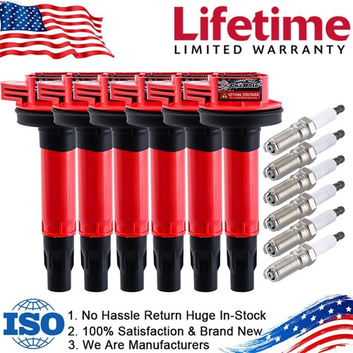 6-Piece Ignition Coil & Iridium Spark Plug Set For Ford Edge 3.5L/3.7L (2011-16)