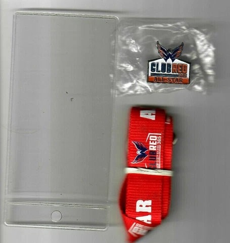 Washington Capitals NHL Season Ticket Holder  Lanyard  With  Pin Club Red Cover