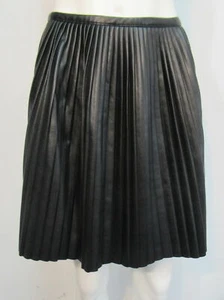 MSGM Black Faux Leather Pleated Skirt Kids sz 14 - Picture 1 of 4