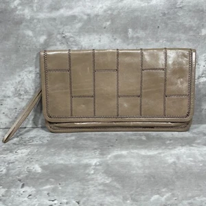 Hobo Women's Brown Genuine Leather Wristlet Wallet Card Slots Approx. 11 X 6 - Picture 1 of 11