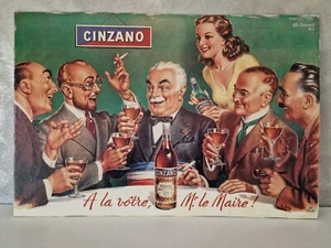 Cinzano Advertising Sign In Cardboard - Picture 1 of 11