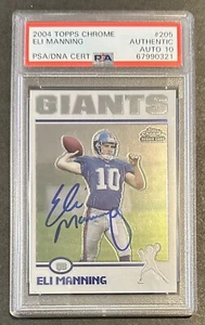 Eli Manning Autograph Signed 2004 Topps Chrome Rookie Card - PSA 10 Auto HOF ? - Picture 1 of 2
