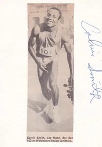 Olympia 1984: Calvin SMITH (USA)  orig.Autogramm  Olympiasieger Leichtathletik - Picture 1 of 1