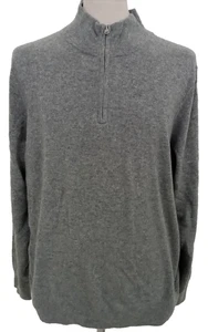 Autograph Men's Jumper Size 2XL Gray Pure Cashmere Half Zip Mid New F1 - Picture 1 of 13