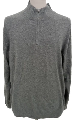 Autograph Men's Jumper Size 2XL Gray Pure Cashmere Half Zip Mid New F1 - Image 1 of 4