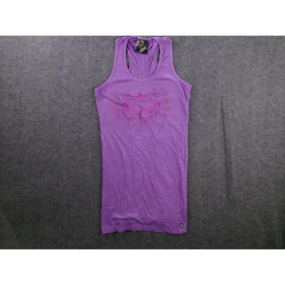 Camiseta sin mangas Ecko roja para mujer grande púrpura gráfico sin mangas informal ropa de calle urbana Foto 1 de 4