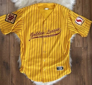 RARA maglia da baseball Golden League GBL Indy League, toppe ricamate, taglia L - Foto 1 di 12